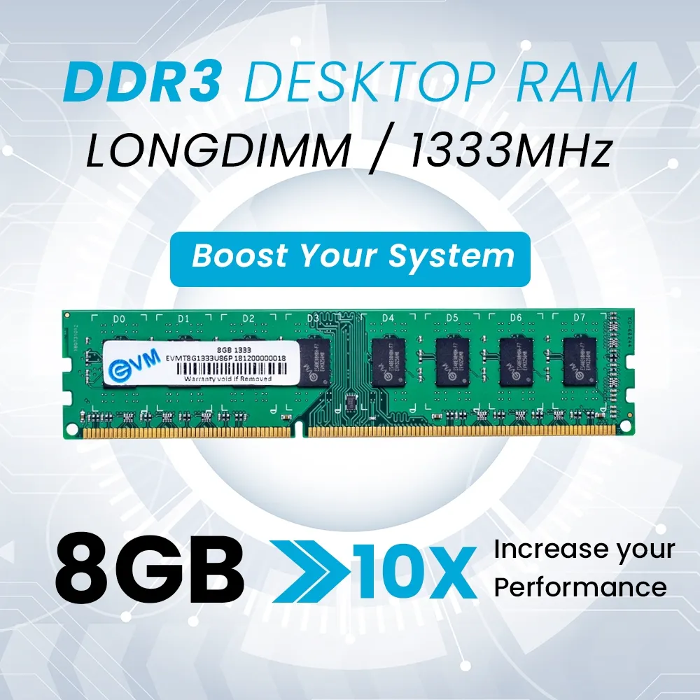 EVM Desktop Ram 8GB DDR3 1333Mhz view 5